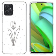 Line Art Tulip Print Slim Cover For Motorola Moto G (Power, Stylus, Play, 5G), Print in USA