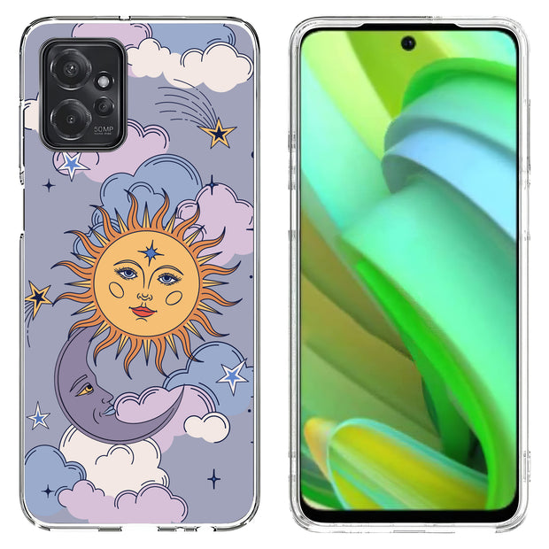 Sun Moon Stars Print Slim Cover For Motorola Moto G (Power, Stylus, Play, 5G), Print in USA