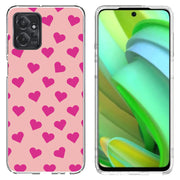 Cute Pink Love Print Slim Cover For Motorola Moto G (Power, Stylus, Play, 5G), Print in USA