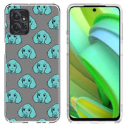 Blue Dog Print Slim Cover For Motorola Moto G (Power, Stylus, Play, 5G), Print in USA