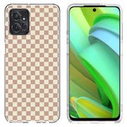 Beige Gingham Print Slim Cover For Motorola Moto G (Power, Stylus, Play, 5G), Print in USA