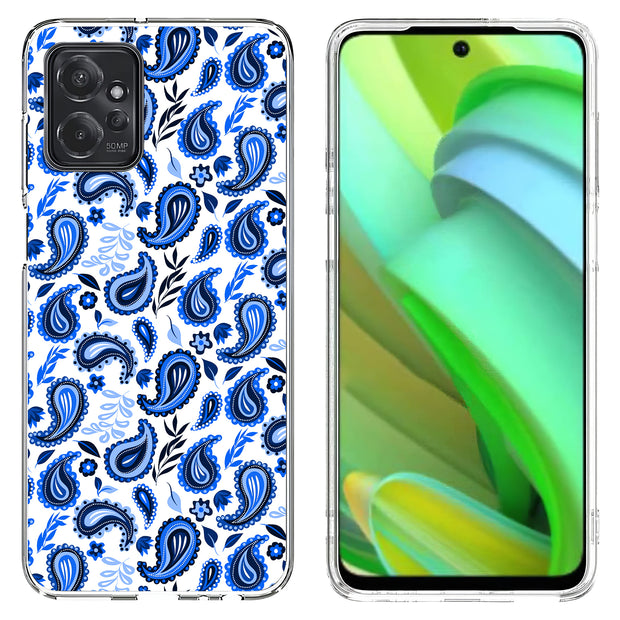 Blue Bandana Print Slim Cover For Motorola Moto G (Power, Stylus, Play, 5G), Print in USA