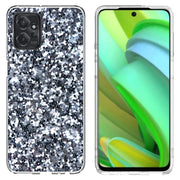 Silver Sparkles Print Slim Cover For Motorola Moto G (Power, Stylus, Play, 5G), Print in USA