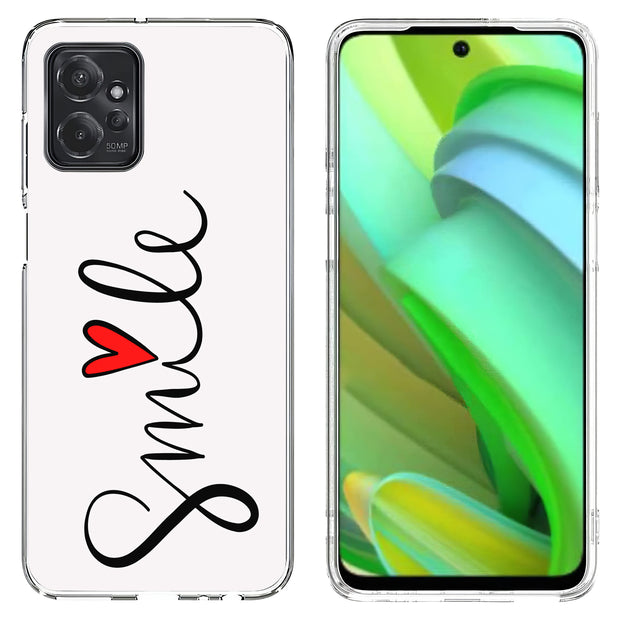 Smile Red Heart Print Slim Cover For Motorola Moto G (Power, Stylus, Play, 5G), Print in USA