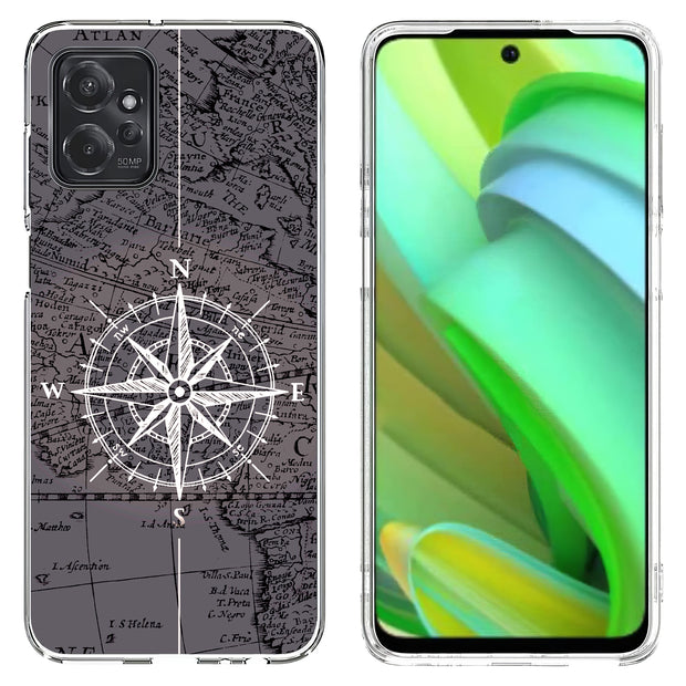 Map Compass Print Slim Cover For Motorola Moto G (Power, Stylus, Play, 5G), Print in USA