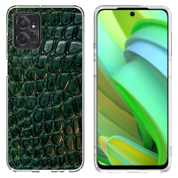 Green Alligator Print Slim Cover For Motorola Moto G (Power, Stylus, Play, 5G), Print in USA