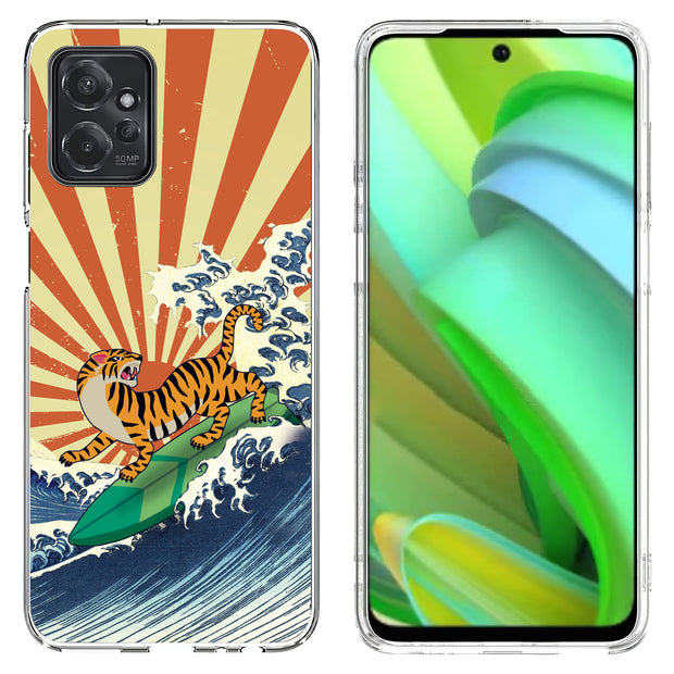 Japanese Tiger Print Slim Cover For Motorola Moto G (Power, Stylus, Play, 5G), Print in USA