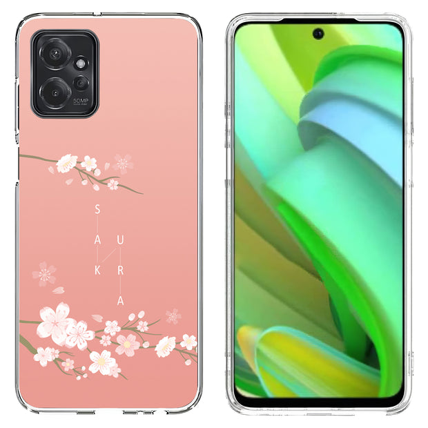 Cherry Blossom Print Slim Cover For Motorola Moto G (Power, Stylus, Play, 5G), Print in USA