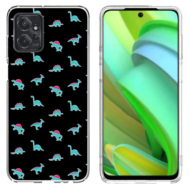 Dinosaurs Shape Print Slim Cover For Motorola Moto G (Power, Stylus, Play, 5G), Print in USA