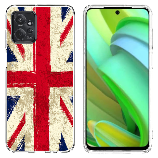 Old UK Flag Print Slim Cover For Motorola Moto G (Power, Stylus, Play, 5G), Print in USA