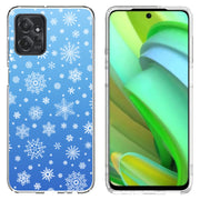 Blue Snowflakes Print Slim Cover For Motorola Moto G (Power, Stylus, Play, 5G), Print in USA