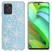 Snowflake Blue Print Slim Cover For Motorola Moto G (Power, Stylus, Play, 5G), Print in USA