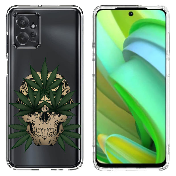 Marijuana Skull Print Slim Cover For Motorola Moto G (Power, Stylus, Play, 5G), Print in USA