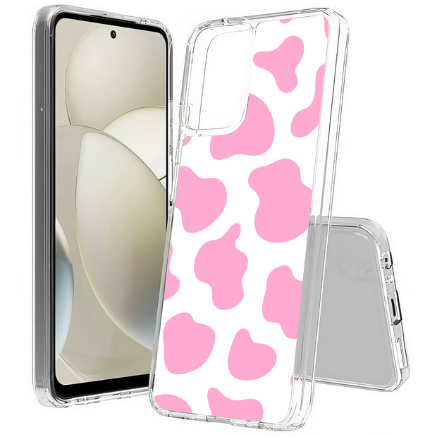 Cow Shape Pink Print Slim Cover For Motorola Moto G (Power, Stylus, Play, 5G), Print in USA