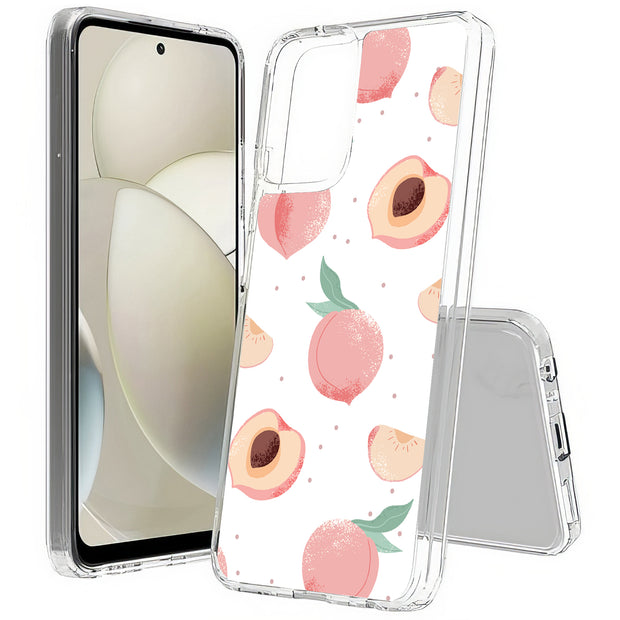 Juicy Peach Print Slim Cover For Motorola Moto G (Power, Stylus, Play, 5G), Print in USA