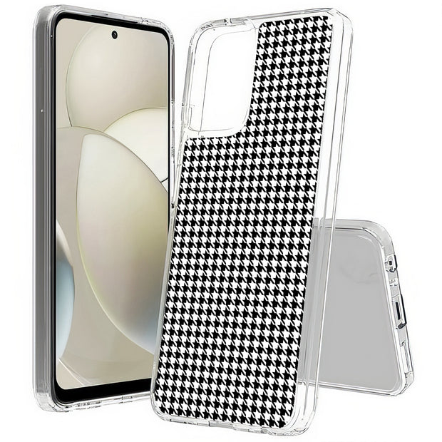 Black Gingham Print Slim Cover For Motorola Moto G (Power, Stylus, Play, 5G), Print in USA