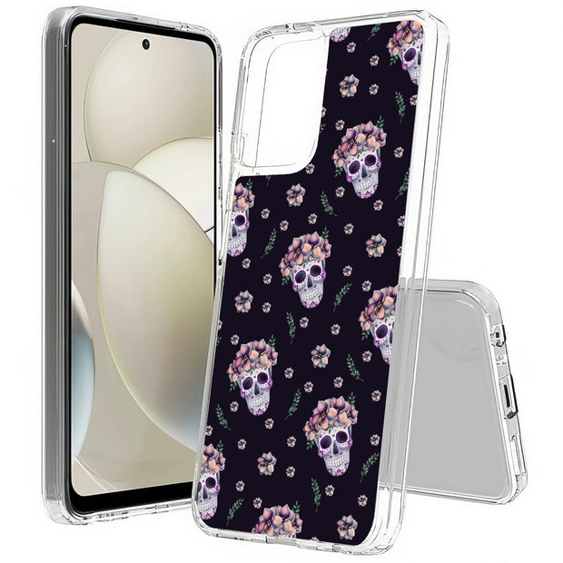 Skull Floral 1 Print Slim Cover For Motorola Moto G (Power, Stylus, Play, 5G), Print in USA