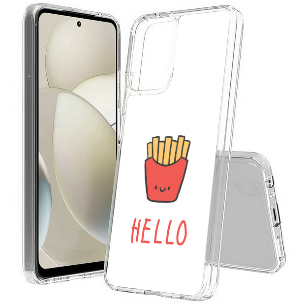 Hello Fries Print Slim Cover For Motorola Moto G (Power, Stylus, Play, 5G), Print in USA