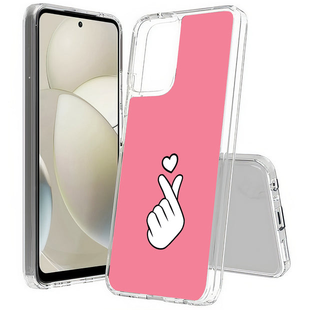 Finger Heart Print Slim Cover For Motorola Moto G (Power, Stylus, Play, 5G), Print in USA