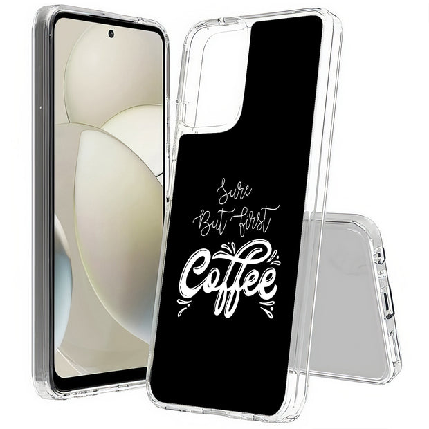 First Coffee Print Slim Cover For Motorola Moto G (Power, Stylus, Play, 5G), Print in USA