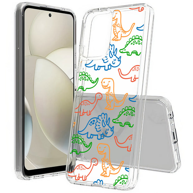 Dinosaur Cute 3 Print Slim Cover For Motorola Moto G (Power, Stylus, Play, 5G), Print in USA