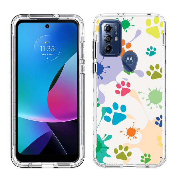 Paw Color  Print Slim Cover For Motorola Moto G (Power, Stylus, Play, 5G), Print in USA