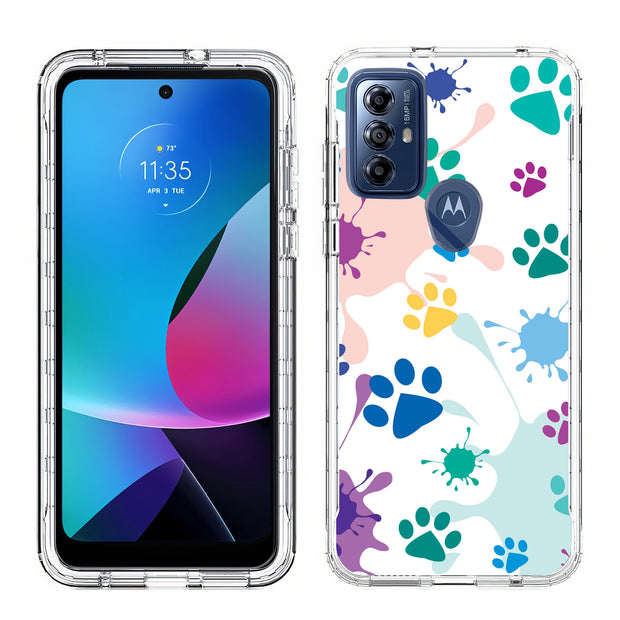 Paw Color 2 Print Slim Cover For Motorola Moto G (Power, Stylus, Play, 5G), Print in USA