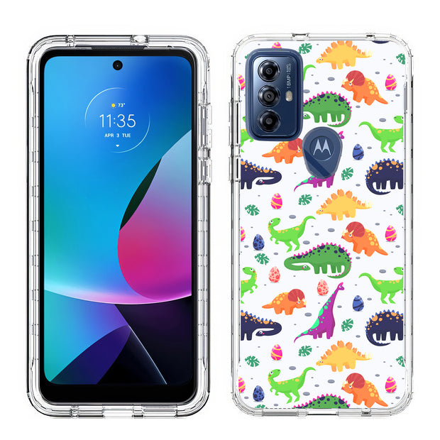 Dinosaur 7 Print Slim Cover For Motorola Moto G (Power, Stylus, Play, 5G), Print in USA