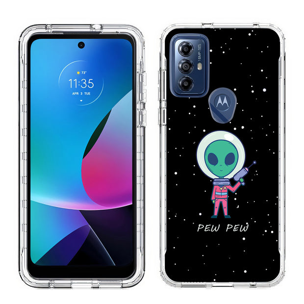 Pew Pew Alien Print Slim Cover For Motorola Moto G (Power, Stylus, Play, 5G), Print in USA