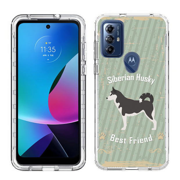 Husky Dog Print Slim Cover For Motorola Moto G (Power, Stylus, Play, 5G), Print in USA