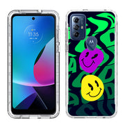 Acid Smile Face Print Slim Cover For Motorola Moto G (Power, Stylus, Play, 5G), Print in USA