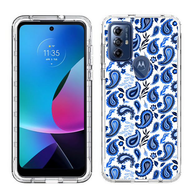 Blue Bandana Print Slim Cover For Motorola Moto G (Power, Stylus, Play, 5G), Print in USA