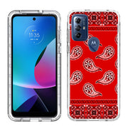 Red Bandana Print Slim Cover For Motorola Moto G (Power, Stylus, Play, 5G), Print in USA