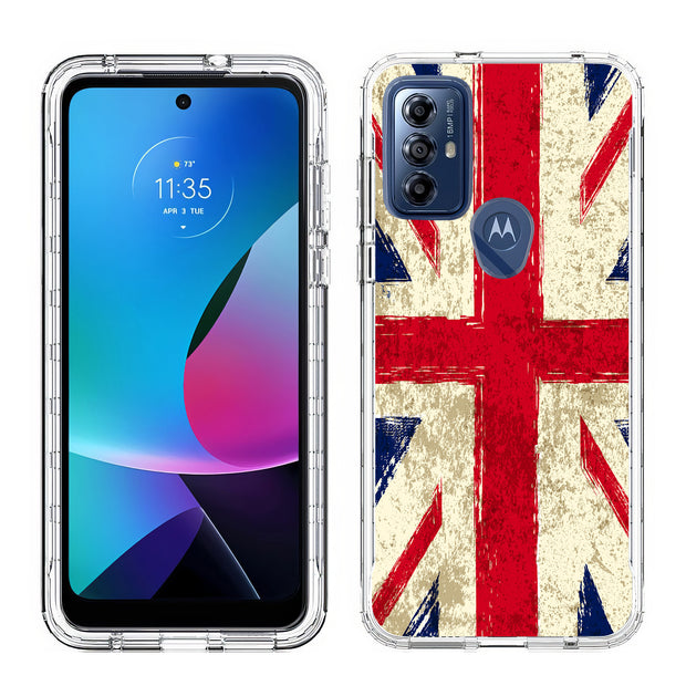 Old UK Flag Print Slim Cover For Motorola Moto G (Power, Stylus, Play, 5G), Print in USA