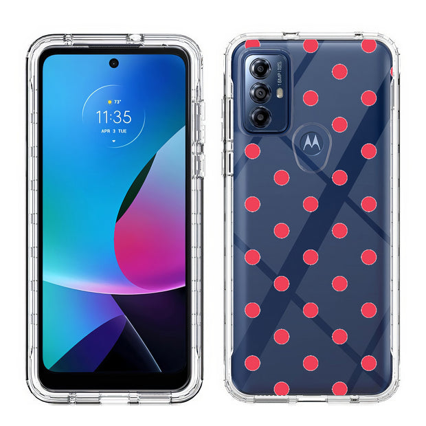 Dots Clear Print Slim Cover For Motorola Moto G (Power, Stylus, Play, 5G), Print in USA