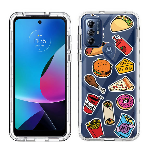 Food Collage Print Slim Cover For Motorola Moto G (Power, Stylus, Play, 5G), Print in USA