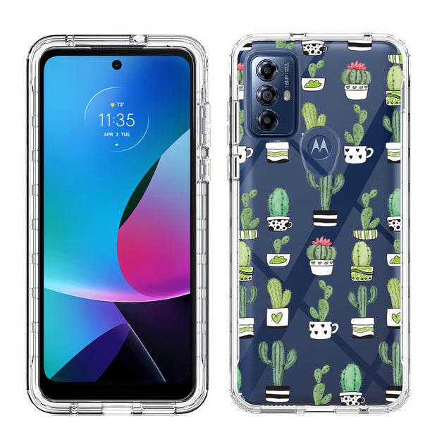 Cute Cactus  Print Slim Cover For Motorola Moto G (Power, Stylus, Play, 5G), Print in USA