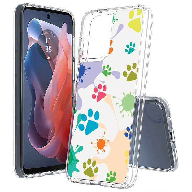 Paw Color  Print Slim Cover For Motorola Moto G (Power, Stylus, Play, 5G), Print in USA