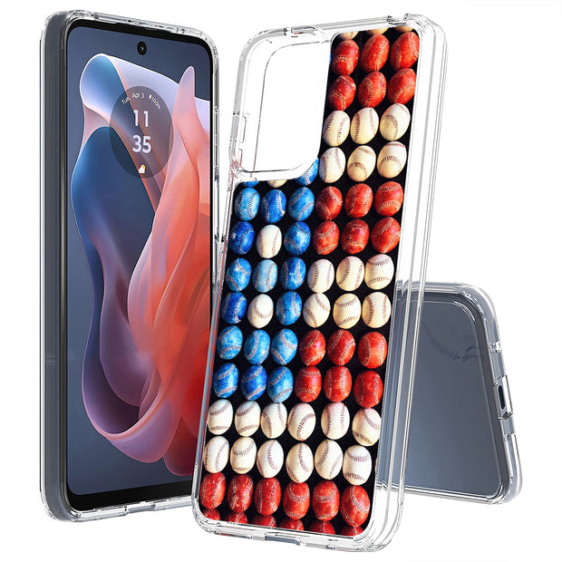 USA Baseball Print Slim Cover For Motorola Moto G (Power, Stylus, Play, 5G), Print in USA