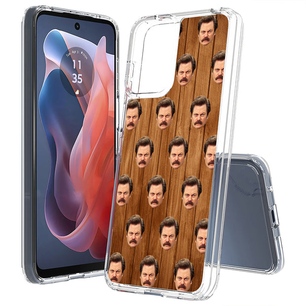 Ron Swanson Print Slim Cover For Motorola Moto G (Power, Stylus, Play, 5G), Print in USA