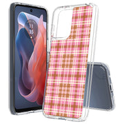 Plaid Grid Line Print Slim Cover For Motorola Moto G (Power, Stylus, Play, 5G), Print in USA