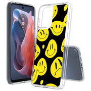 Smiley Face Print Slim Cover For Motorola Moto G (Power, Stylus, Play, 5G), Print in USA