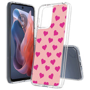 Cute Pink Love Print Slim Cover For Motorola Moto G (Power, Stylus, Play, 5G), Print in USA