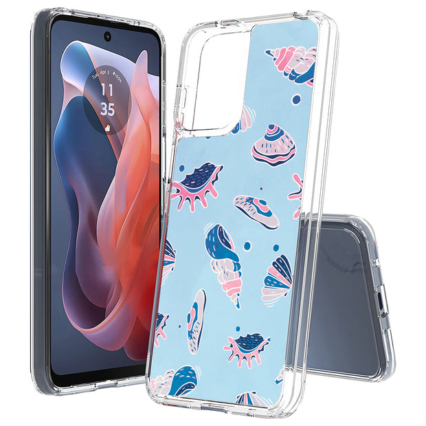 SeaShells Clams Print Slim Cover For Motorola Moto G (Power, Stylus, Play, 5G), Print in USA