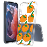 Orange Fruit Print Slim Cover For Motorola Moto G (Power, Stylus, Play, 5G), Print in USA