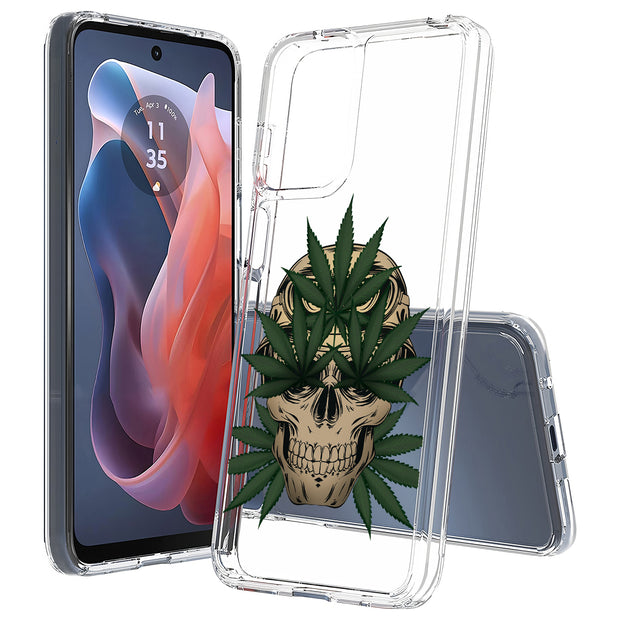 Marijuana Skull Print Slim Cover For Motorola Moto G (Power, Stylus, Play, 5G), Print in USA