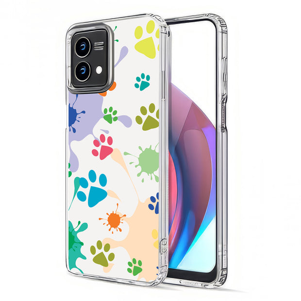 Paw Color  Print Slim Cover For Motorola Moto G (Power, Stylus, Play, 5G), Print in USA