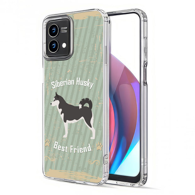 Husky Dog Print Slim Cover For Motorola Moto G (Power, Stylus, Play, 5G), Print in USA