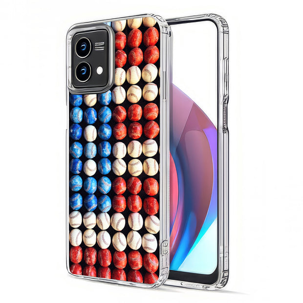 USA Baseball Print Slim Cover For Motorola Moto G (Power, Stylus, Play, 5G), Print in USA