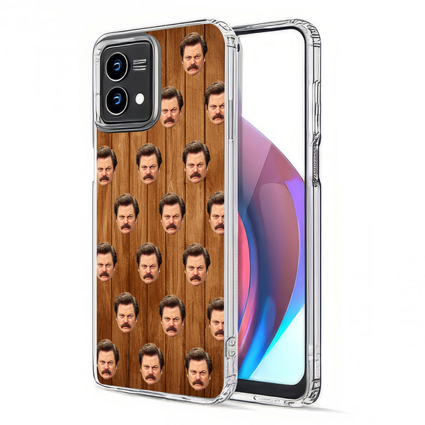 Ron Swanson Print Slim Cover For Motorola Moto G (Power, Stylus, Play, 5G), Print in USA